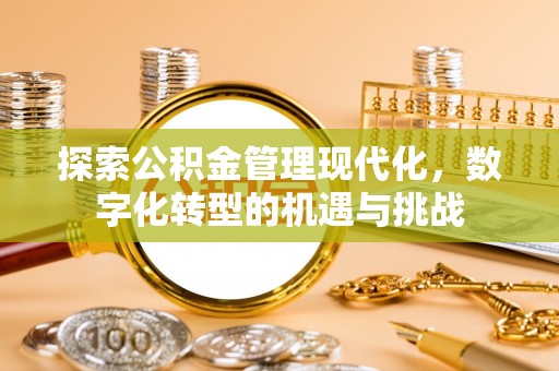 南丰探索公积金管理现代化，数字化转型的机遇与挑战