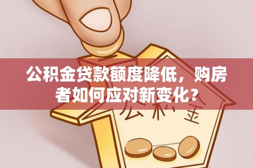 南丰公积金贷款额度降低，购房者如何应对新变化？
