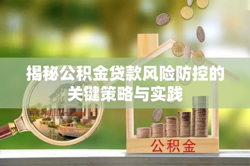 南丰揭秘公积金贷款风险防控的关键策略与实践